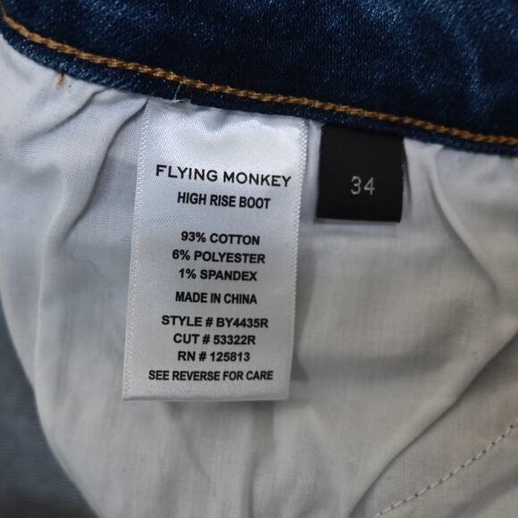 Flying Monkey Women's Blue Boot Cut Jeans - Picture 10 of 11